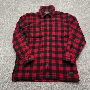 Lauren Ralph Lauren Jacket Mens Medium Buffalo Plaid Fleece Zip Workwear